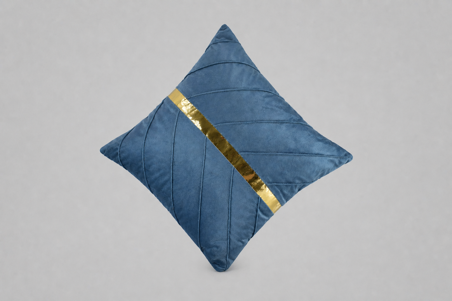 Pack of 2/3/4/5 Velvet Decorative Square Cushion -Grey and gold
