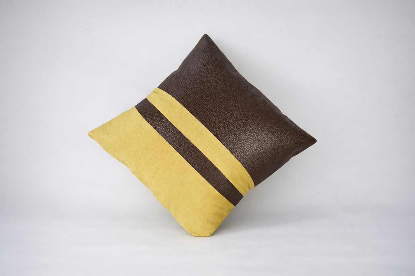 Velvet Decorative Square Cushion -Gold and Brown