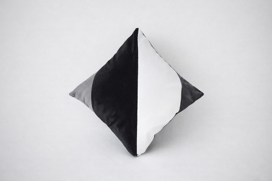 Black & White Velvet Cushion