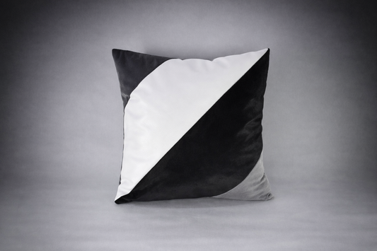 Black & White Velvet Cushion