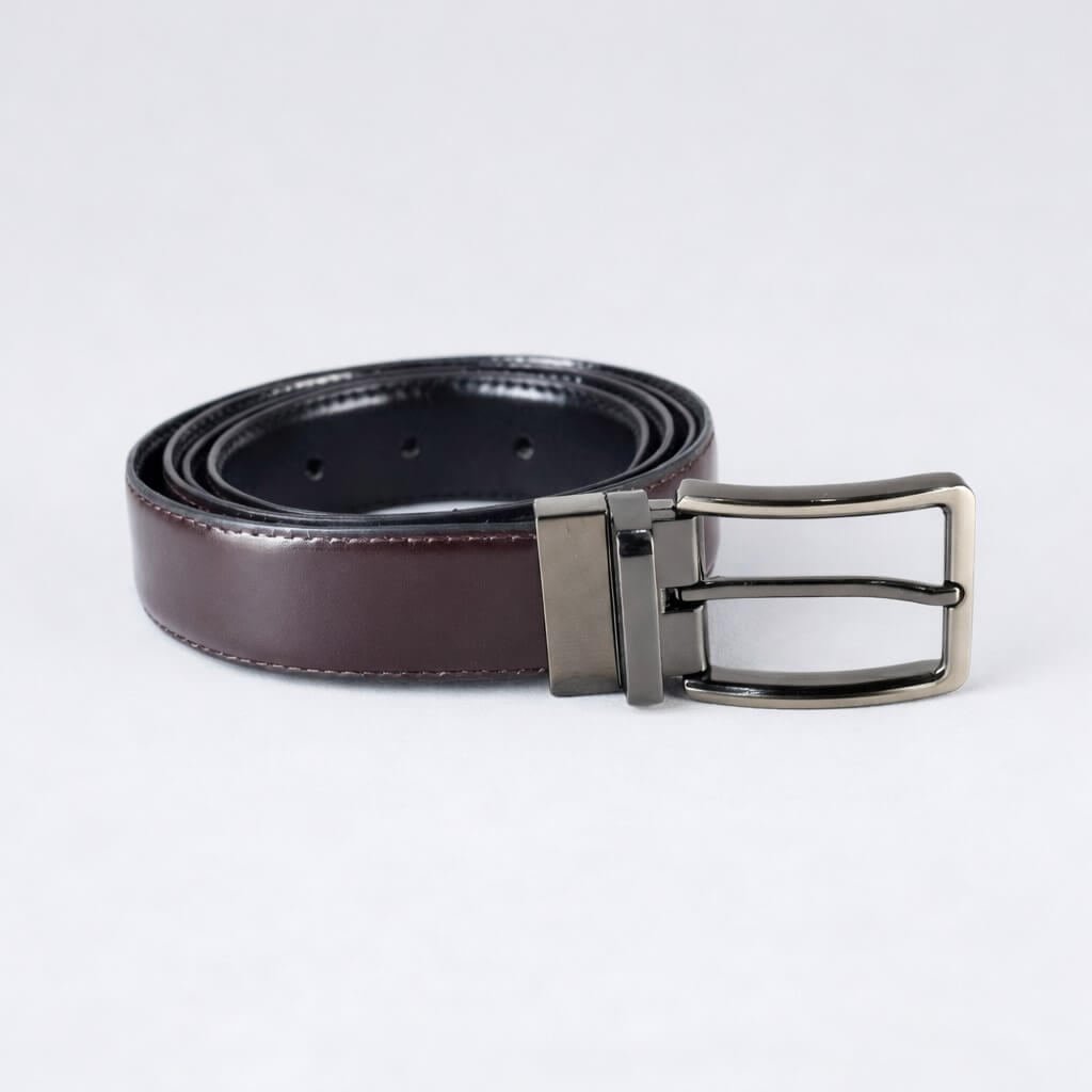 Reversible Pure Leather Brown & Black Belt